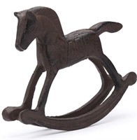 BRASSTAR Cast Iron Rocking Horse Statue 6.3”