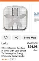 lasko 20 in box fan