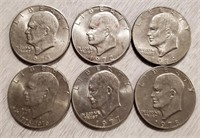 (6) 1971-1978 Eisenhower Dollars