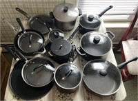 Lot of Various T-Fal,Calphalon & Other Pots & Pans