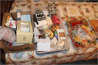 Bed Contents including 2 Boxes of Candles,