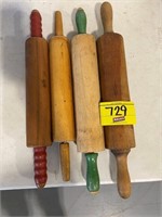 GROUP OF ANTIQUE WOOD ROLLING PINS