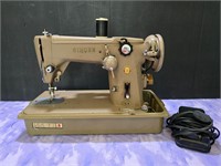 Antique Singer sewing machine & buttons