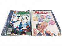 Vintage MAD magazine and Marvel Transformers comic