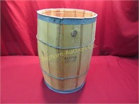 Wooden Keg Approx. 13 1/2" diameter x 18 3/4" tall