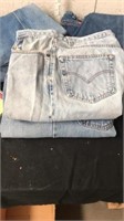 6 pair of Levi’s, wrangler jeans 34x34 pink