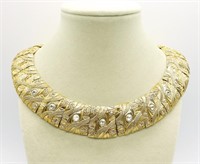 Unique Cleopatra Collar Goldtone Necklace