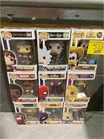 9 FUNKO POPS