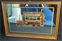 mirror with vintage bus picture 20X14H