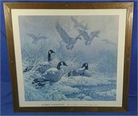 Wooden frame photo of geese 33x31H