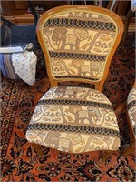 4 WOODEN UPHOLSTERED CHAIRS