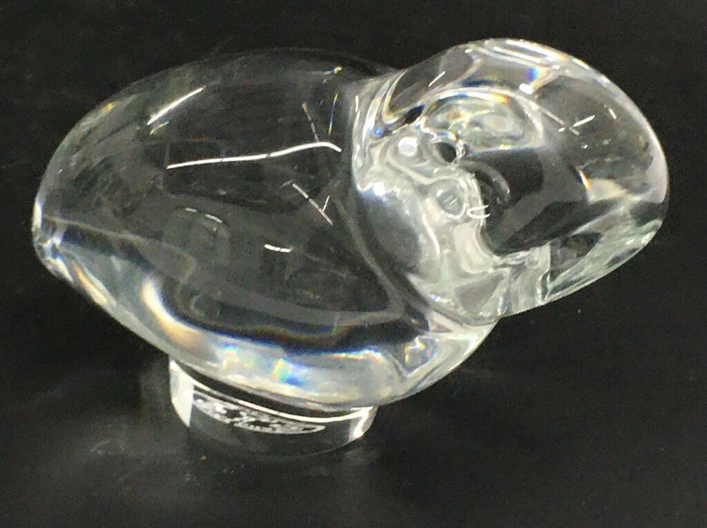 Baccarat France Glass Owl Sculpture