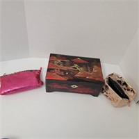 Jewelry box and make up bags