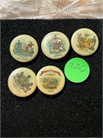 Vintage State Buttons