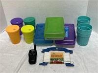 3 Plastic Pencil Cases With A Variety Of Plastic
