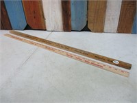 2 Wooden Advertising Yard Sticks