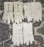 (3) Pairs Ladies Leather Dress Gloves