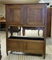Early 19th Century French Oak Kitchen Cabinet.