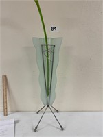 Glass Wedge Vase 22" H x 7" W