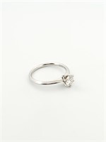 18K White Gold Diamond Ring .12 ozt