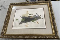 Signed Picnic Lunch Numbered Hand Colored Print