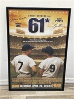 61* Framed movie poster, signed