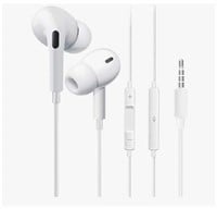 Wired Earbud Headphones White