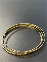 Three Sterling Vermeil Bangle Bracelets