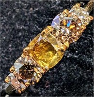 $3960 10K  Natural Color Diamond 0.8Ct 1.4G Ring