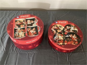 Coca-Cola collectable plats and cups