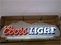 Coors Light neon beer advertisement 56X12"