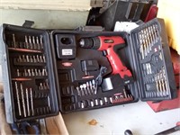 19.2 V cordless drill with bits