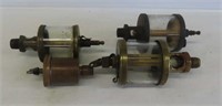 3 Brass Oilers & Brass Grease Cup