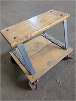 Vintage Mechanical Creeper Seat/Stool on Wheels