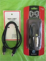 3' 1/4" Midi Cable & 3' XLR- 103 Cable