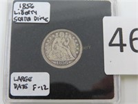 1856 Seated Liberty Dime, Nice Details Tax Exempt
