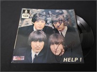 THE BEATLES BAND SIGNED 45 ALBUM COVER COA