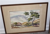 WATER COLOR PAINTING FRAMED & MATTED SIGNED BY: