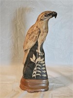 Carved Bone Eagle Sculpture