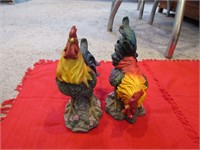 Set of Rooster Figurines
