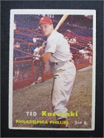 1957 TOPPS #27 TED KAZANSKI PHILLIES VINTAGE