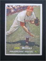 1957 TOPPS #46 BOB MILLER PHILLIES VINTAGE