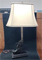 Western Revolver Lamp 29"