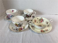 Four Cup and Saucer Sets