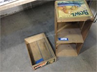 Two vintage wood crates as is no shipping