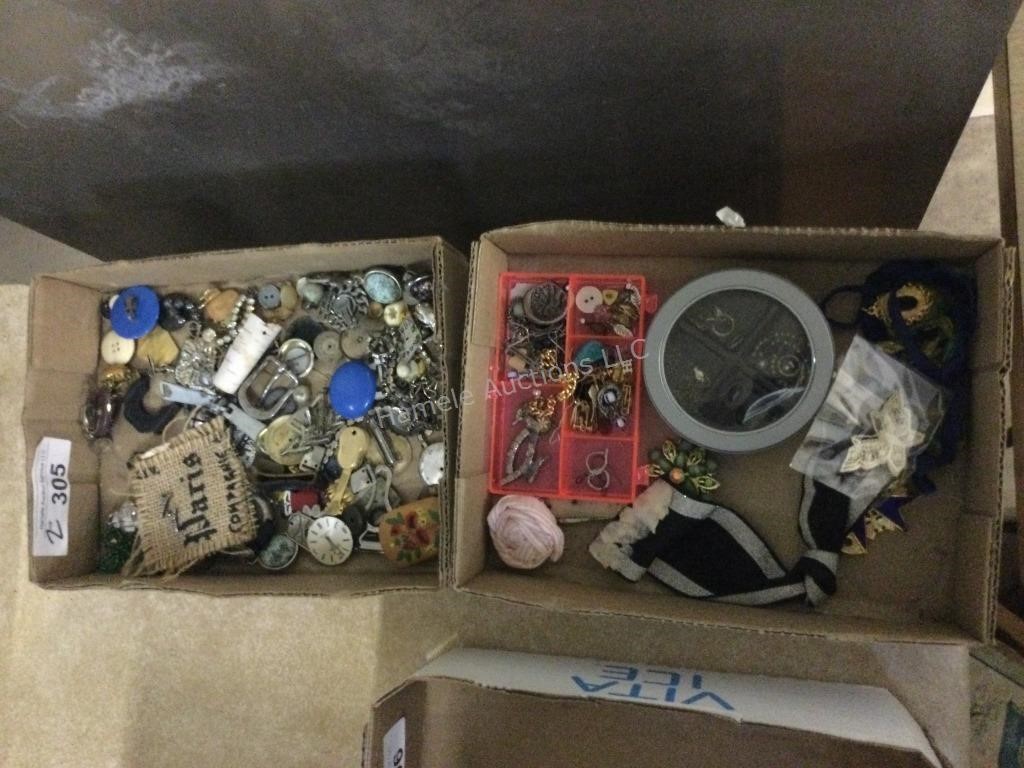 Two boxes of costume jewelry and smalls