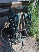 Hose, hose reel, and four wheel cart