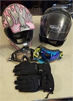 Helmets, Goggles and Gloves