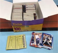 Box of baseball cards