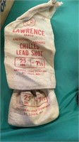 Lead shot bags. One bag has small amount of lead